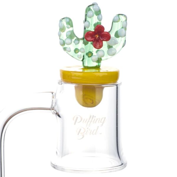 Cactus Themed Glass Carb Cap | For Sale | 420 Gifts | Free Shipping