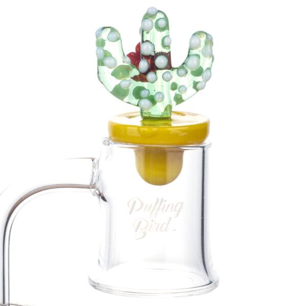 Cactus Themed Glass Carb Cap | For Sale | 420 Gifts | Free Shipping