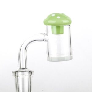 Green Mushroom Glass Carb Cap  Dab Tools For Sale  Free Shipping