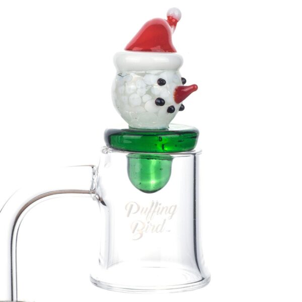 Snow Man Christmas Themed Carb Cap - 420 Christmas Gifts - Puffing Bird - Online Headshop